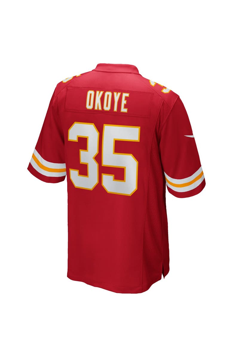 Nike Men's Nike Christian Okoye Red Kansas City Chiefs Game Retired Player Jersey, Alternate, color, 