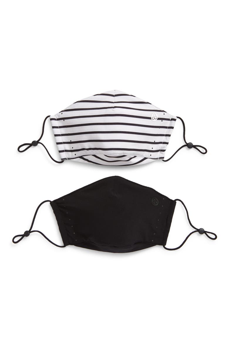 Adult Adjustable Face Mask, Main, color, WHITE STRIPE