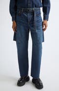 Sacai Sliced Belted Denim Jeans