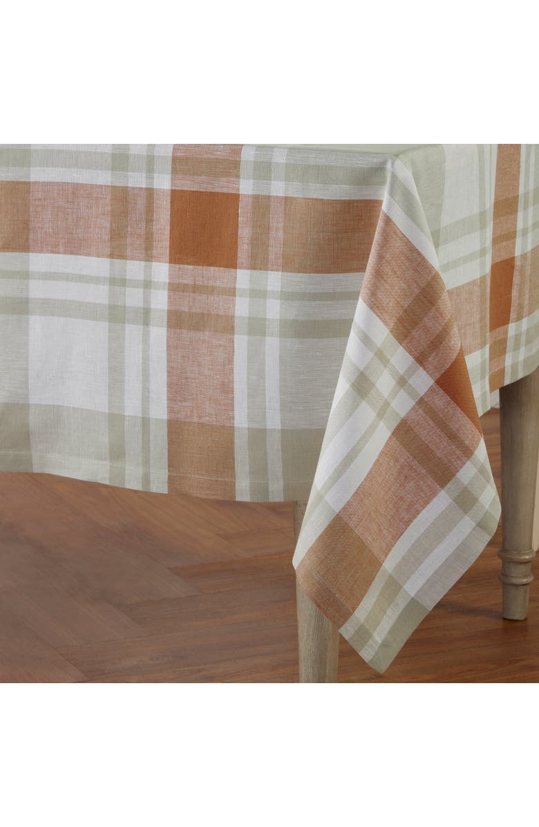 Solino Home Linen Tablecloth - Fall Harvest Plaid, Alternate, color, 