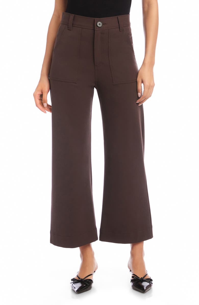 FIFTEEN TWENTY Rylee Stretch Twill Wide Leg Crop Pants, Main, color, 