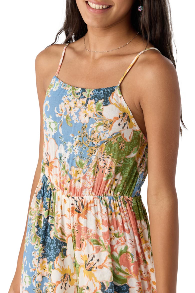 Kids' Liana Floral Jumpsuit, Alternate, color, MULTI COLORED