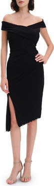 Diane von Furstenberg Lovinia Off the Shoulder Mesh Dress