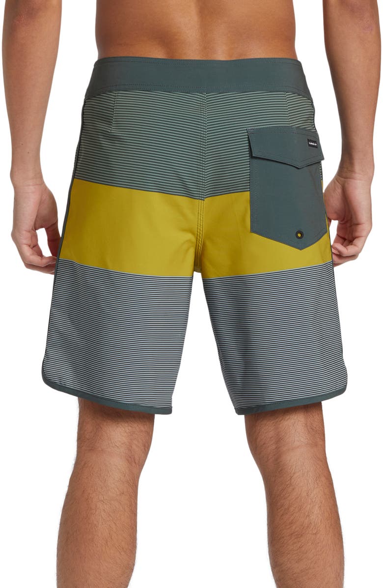 Quiksilver Surfsilk Tijuana Board Shorts, Alternate, color, Golden Olive Print