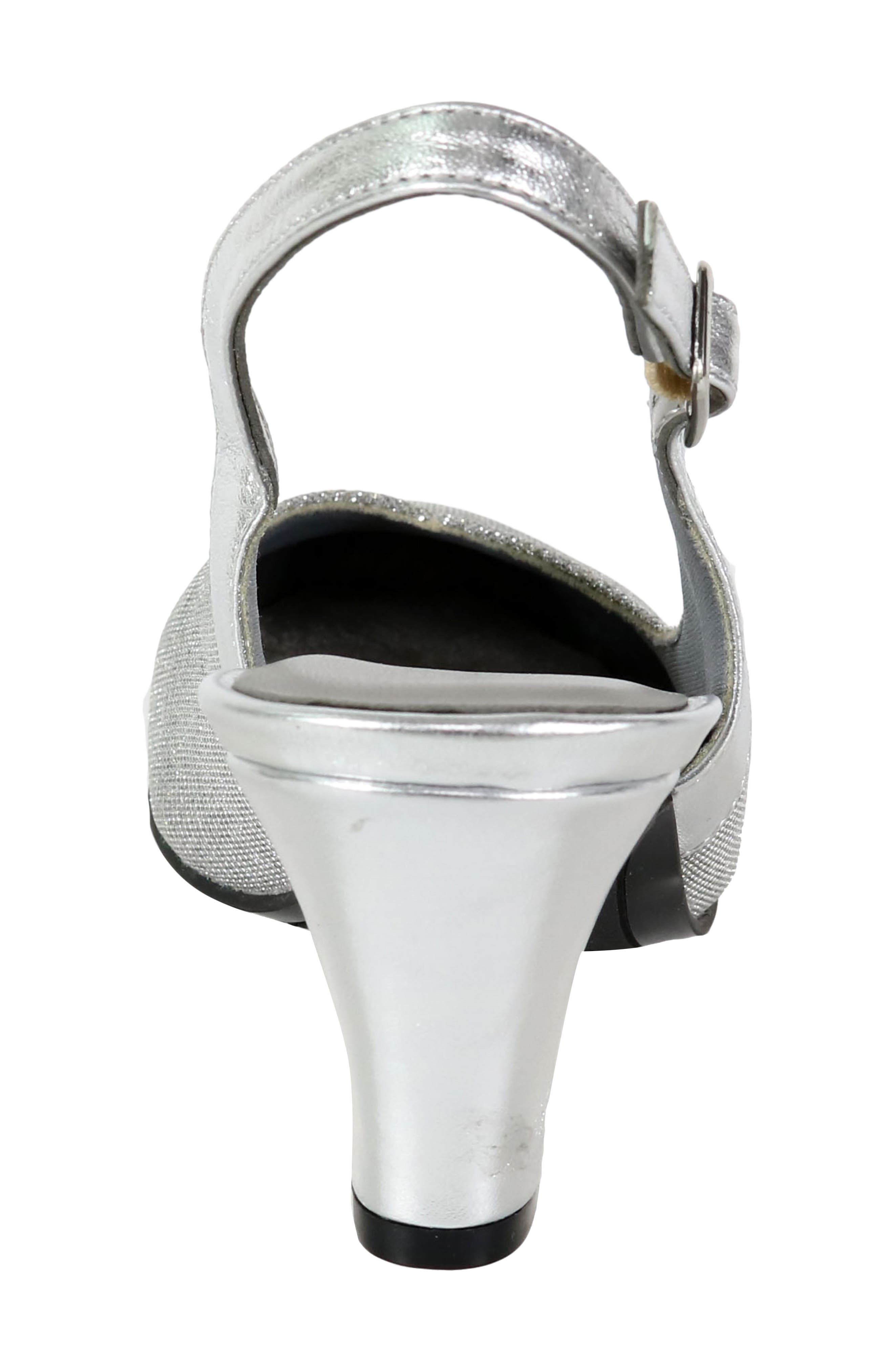 Avenue Slingback Pump, Alternate, color, SILVER SPARKLE