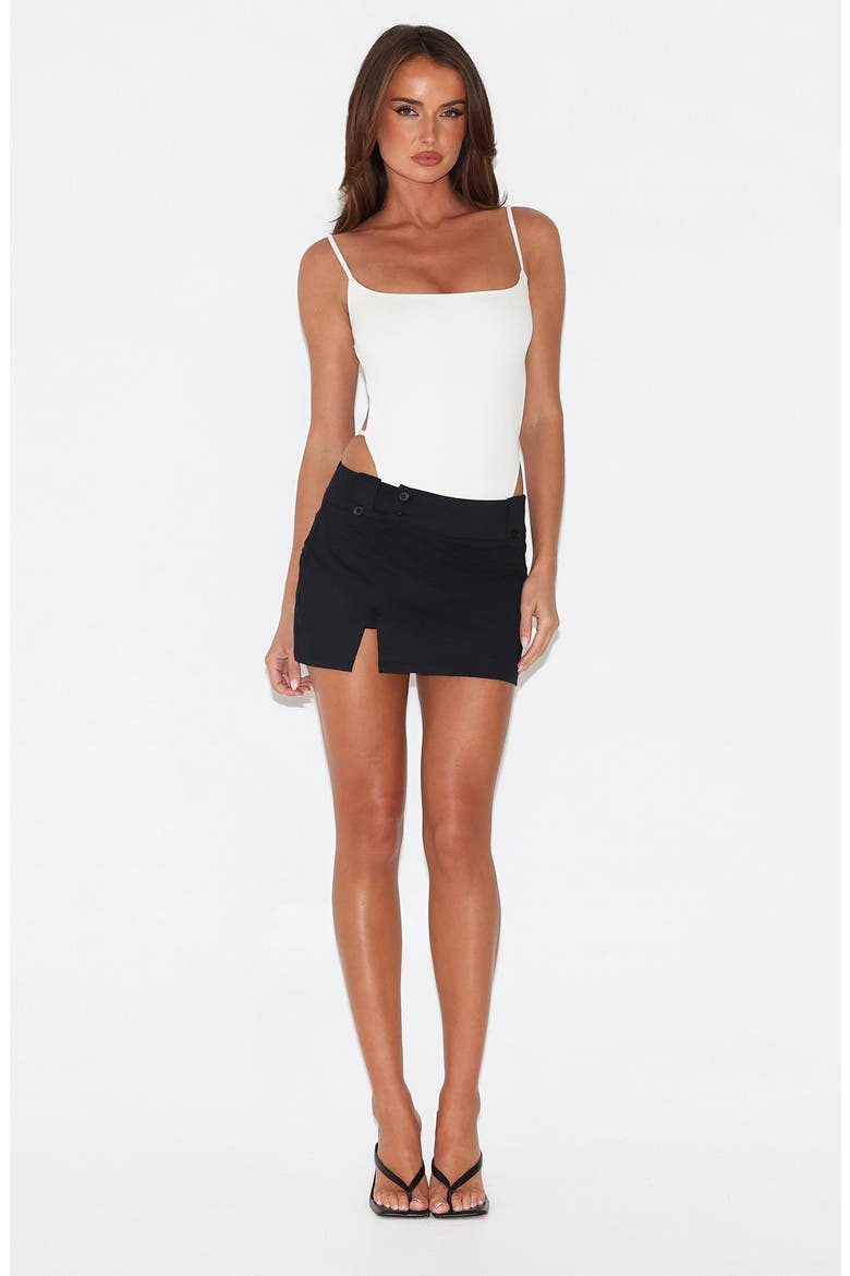 Minerva Strappy Open Back Bodysuit, Alternate, color, WHITE