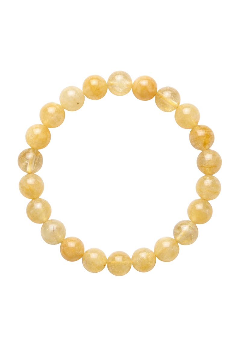 Manifest Abundance Yellow Crystal Beaded Bracelet, Alternate, color, Yellow