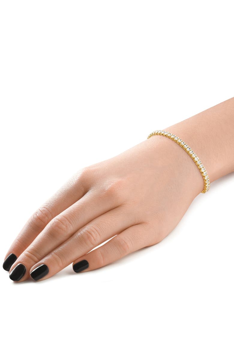 6Ct Oval Cut Diamond Tennis Bracelet 14k Gold Lab Grown 7", Alternate, color, 14k Yellow Gold