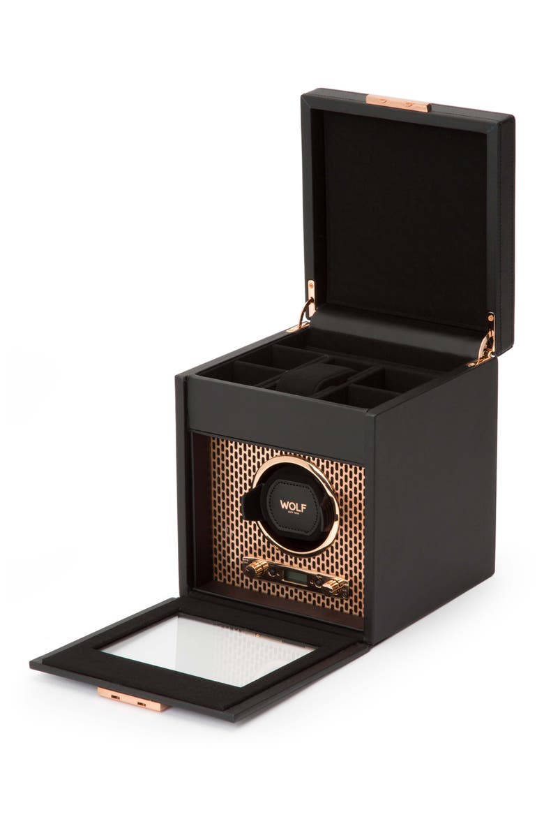 Axis Single Watch Winder with Storage, Alternate, color, COPPER