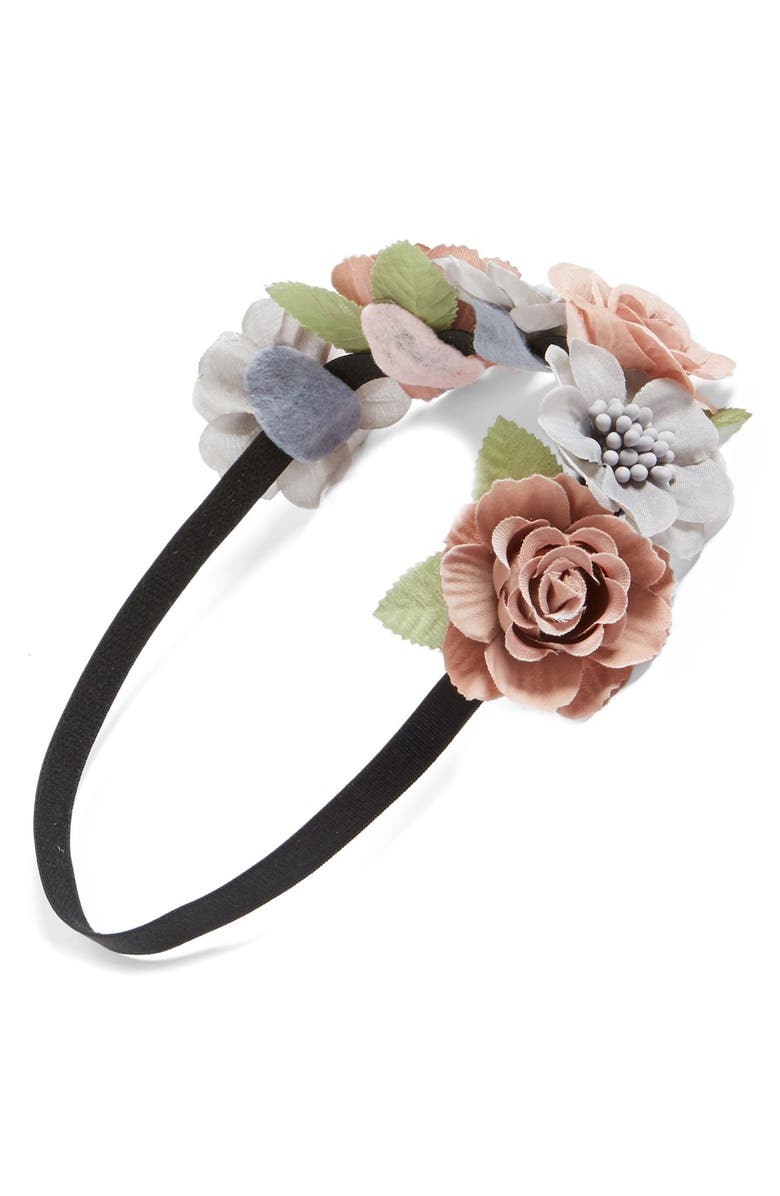 BP. Floral Crown Headband, Main, color,