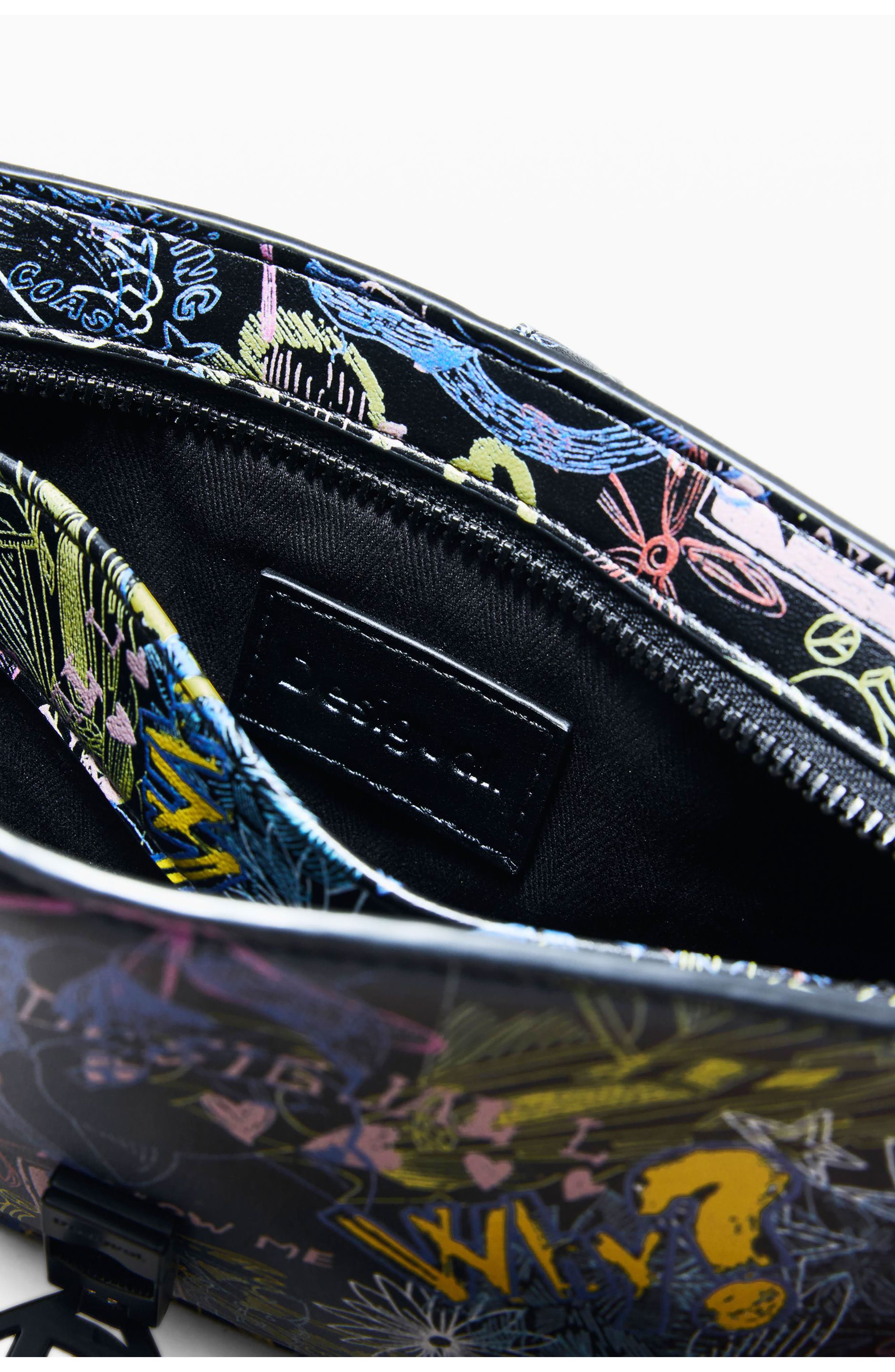 Desigual Butterfly Crossbody Bag, Alternate, color, Black