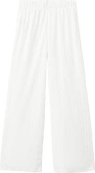 MANGO TEEN Embroidered Eyelet Straight Leg Pants