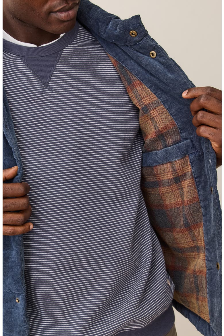 Palisades Quilted Cotton Corduroy Puffer Vest, Alternate, color, WASHED INDIGO