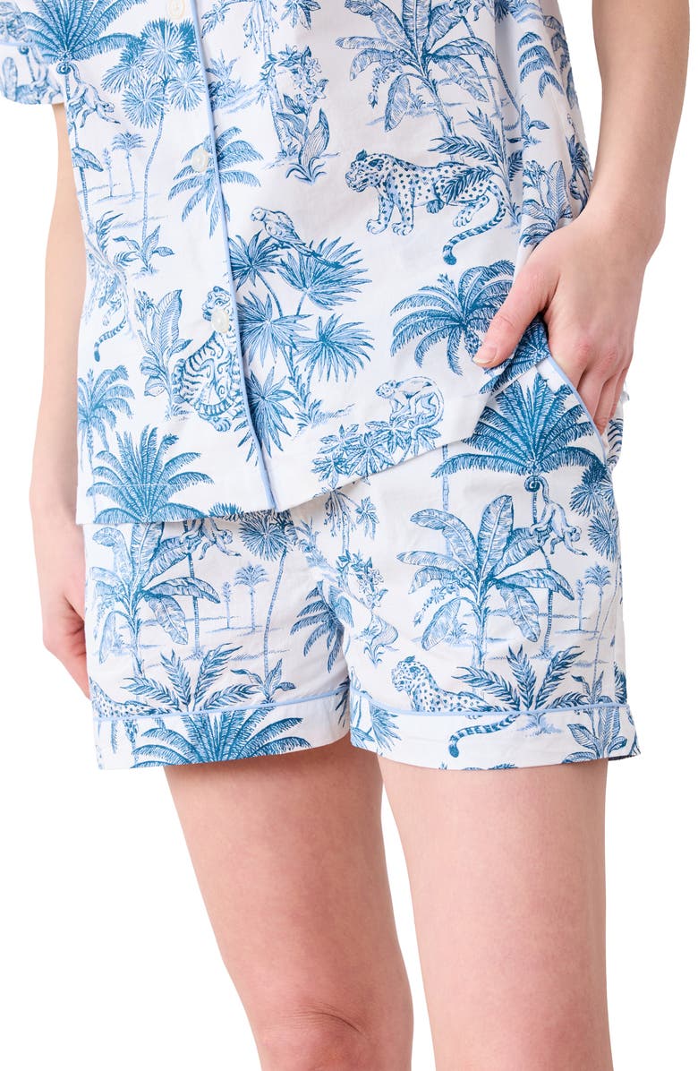 Printfresh Short Organic Cotton Pajamas Set, Alternate, color, Cloud