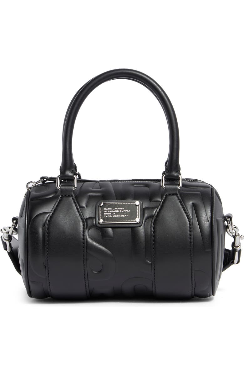 Marc Jacobs Embossed Leather Barrel Bag, Main, color,
