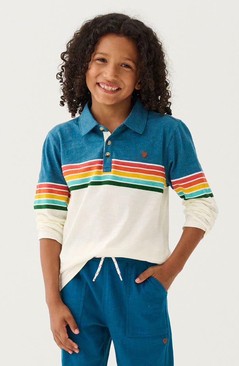 Hatley Kids' Long Sleeve Cotton Blend Polo, Alternate, color, 