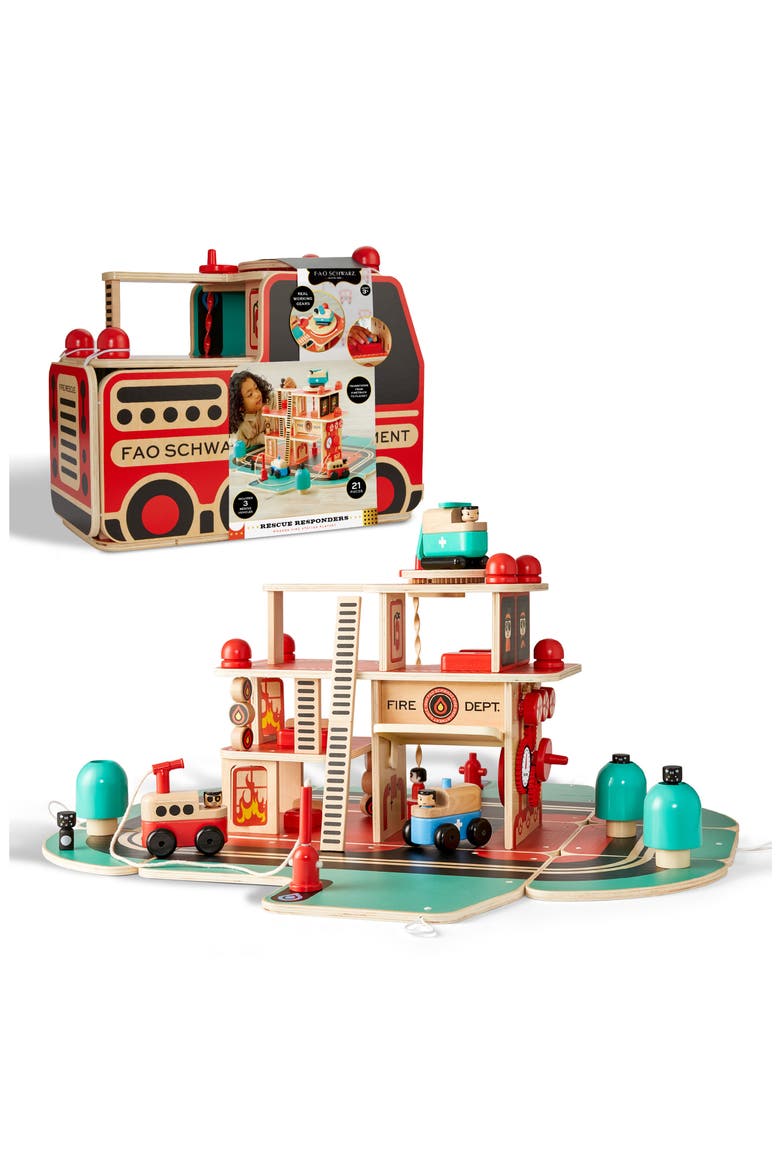 21-Piece Wood Rescue Responders Playset, Alternate, color, OPEN MISCELLANEOUS