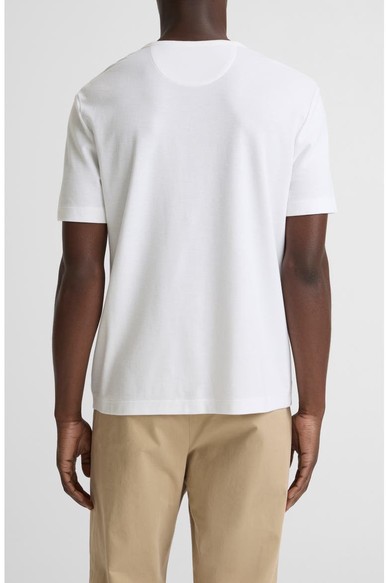 Pima Cotton Piqué T-Shirt, Alternate, color, OPTIC WHITE