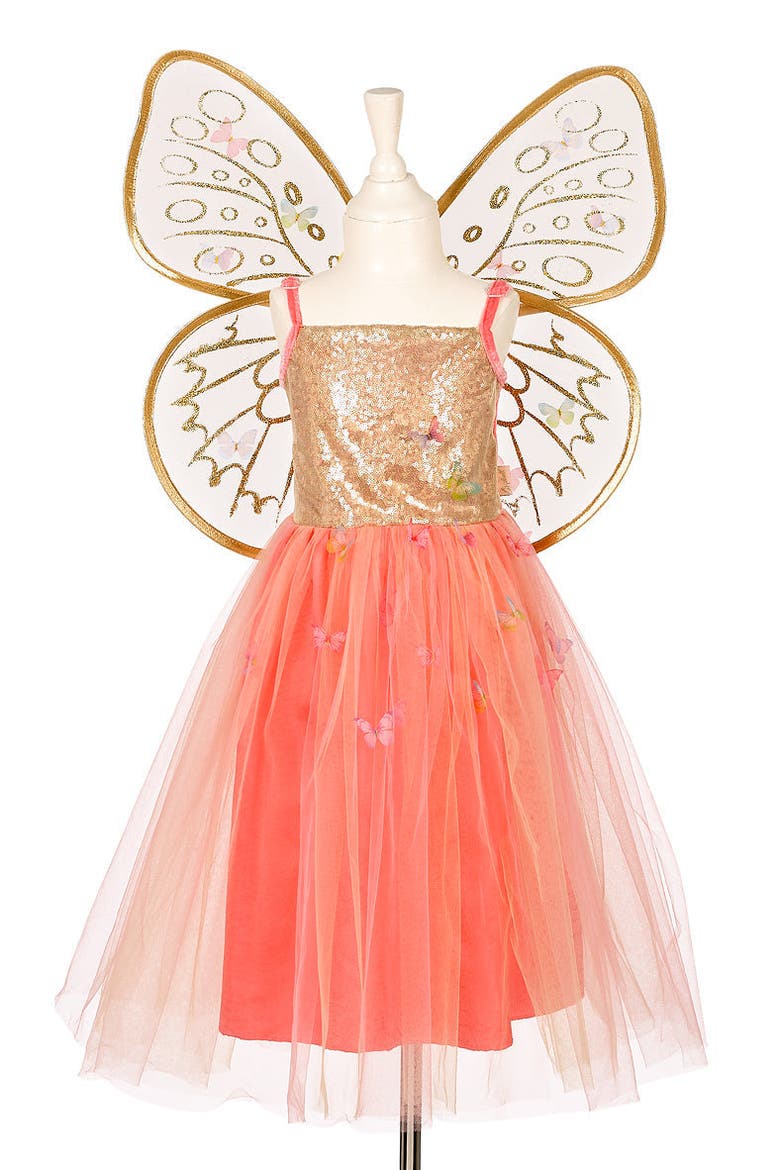 Joanna Fairy Costume, Dress and Wings Set, Main, color, Orange