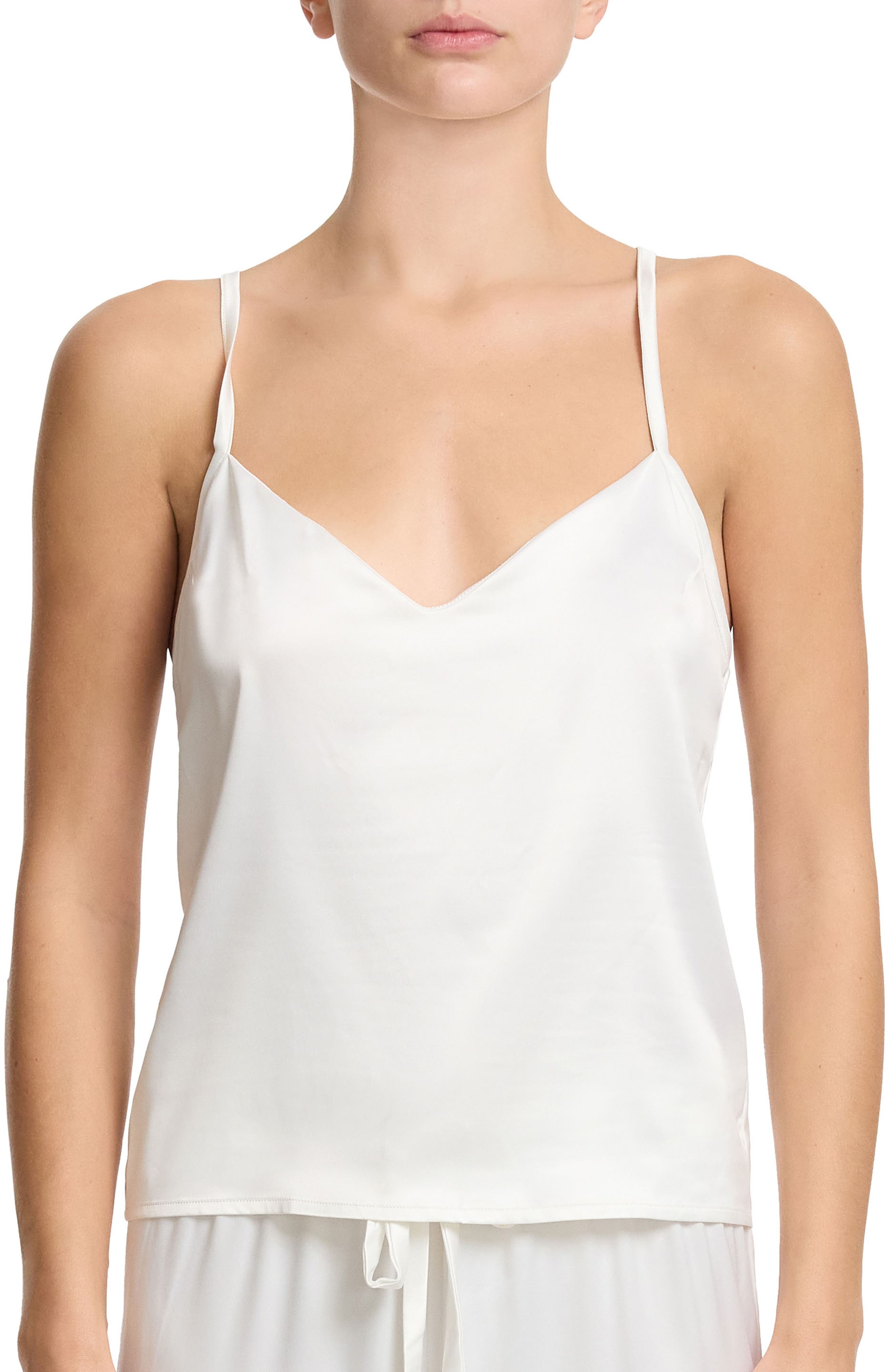 white flowy cami