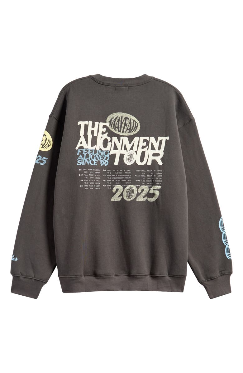 THE MAYFAIR GROUP The Alignment Tour Oversize Fleece Graphic Sweatshirt, Alternate, color, 