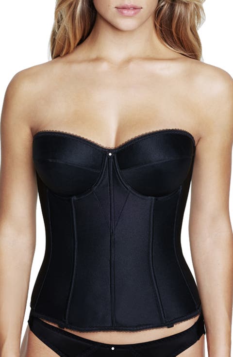 Juliette Satin Low Back Convertible Strapless Corset Longline Bra