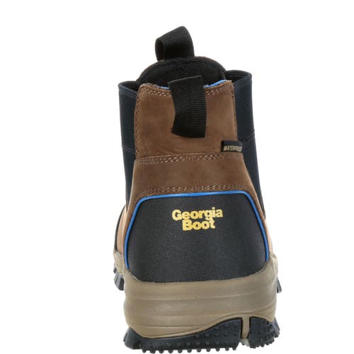 Georgia Boot Slipresistant Waterproofchelsea Work Romeo Boot In Brown