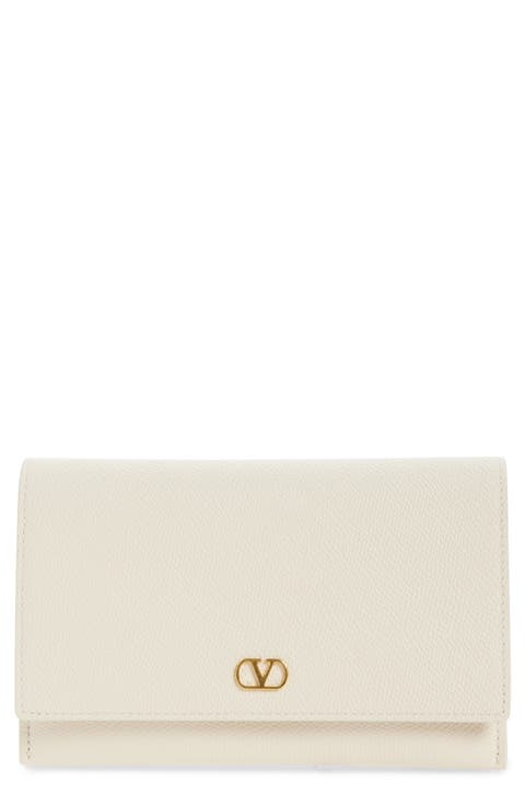 VLOGO Signature Leather Wallet on a Chain