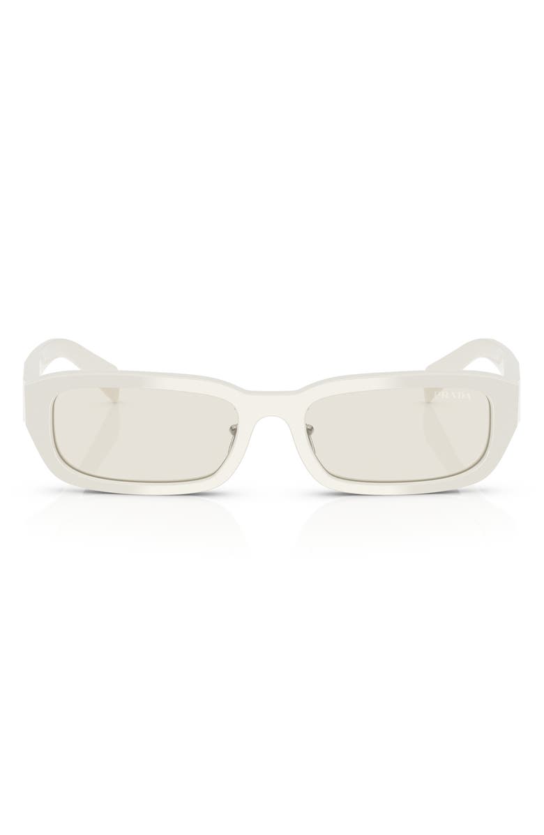 Prada 55mm Rectangular Sunglasses, Main, color, 