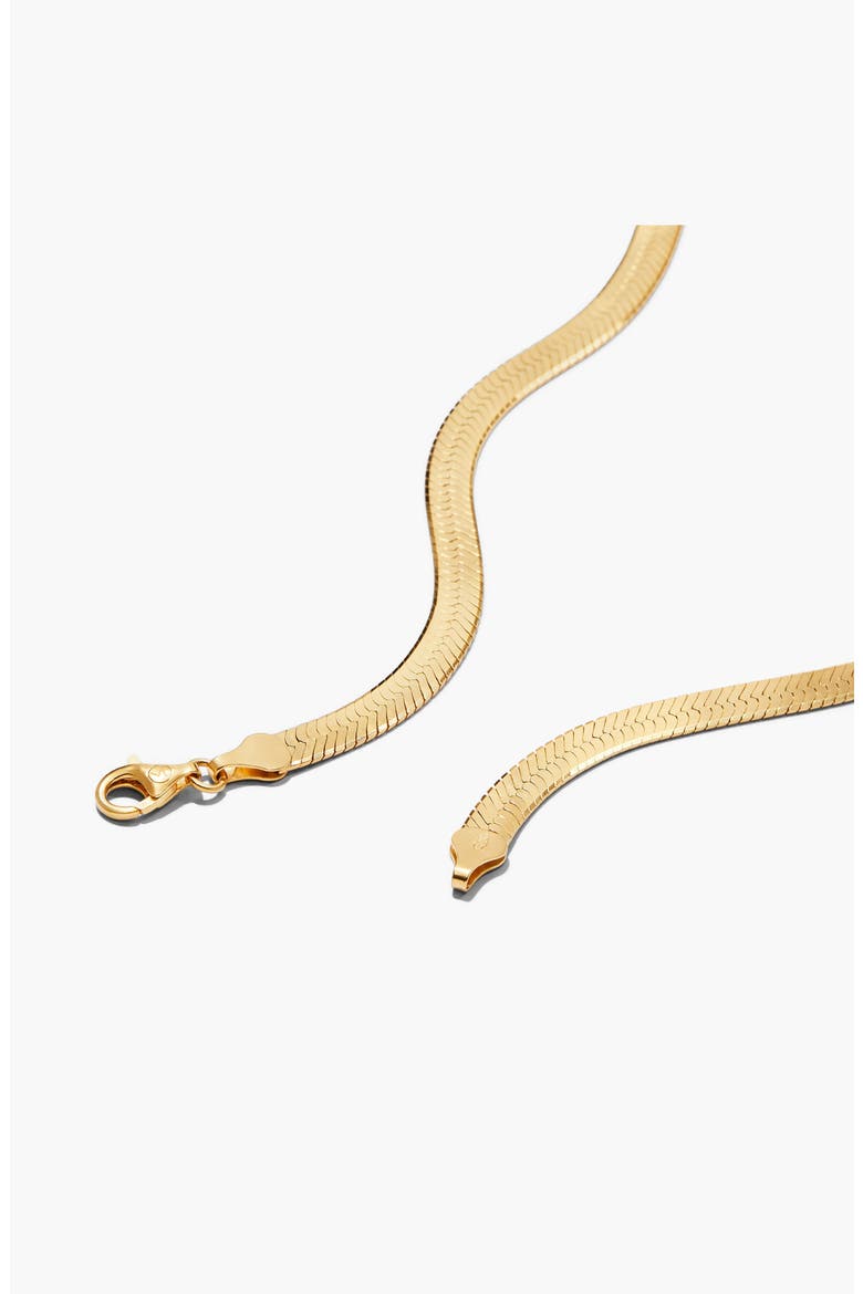 Bold Herringbone Chain Necklace, Alternate, color, 18k Gold Vermeil