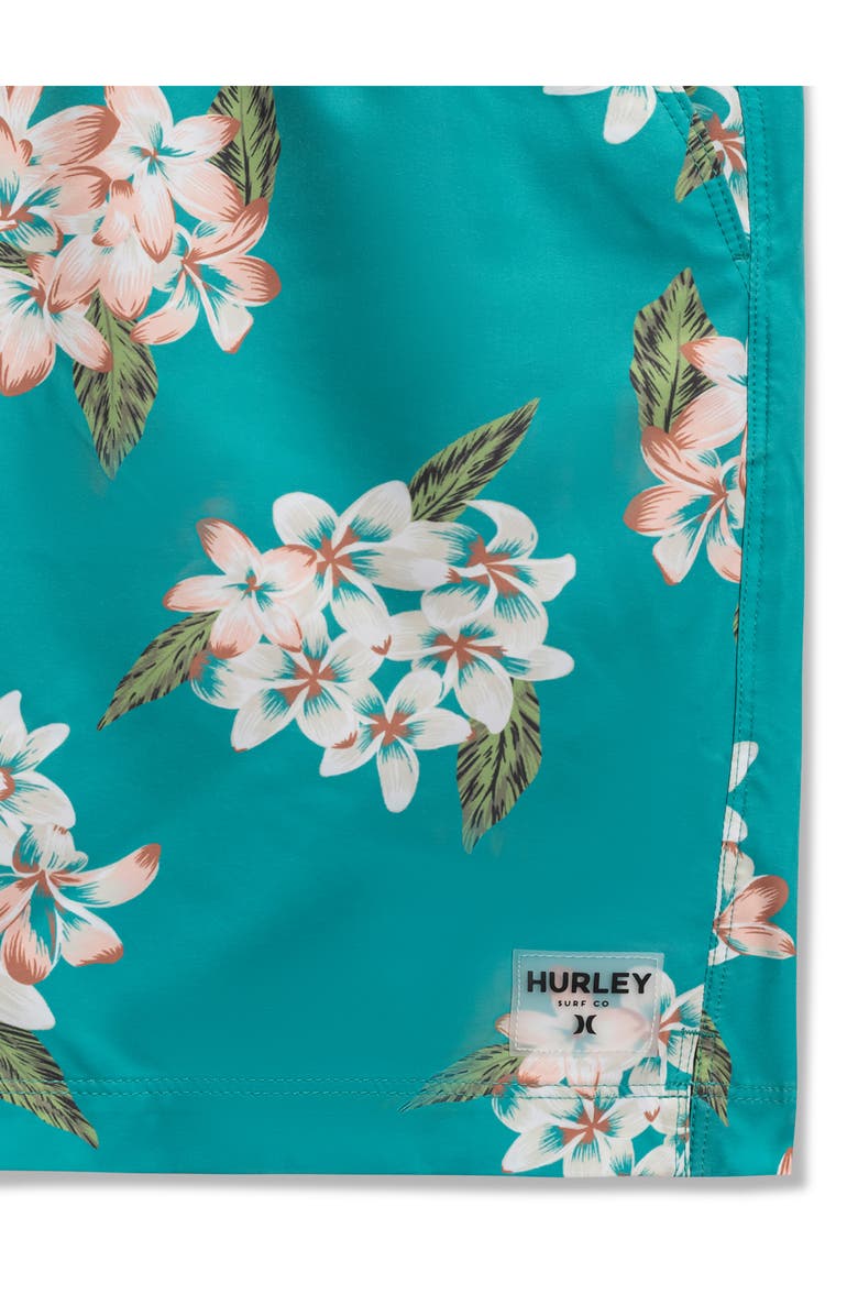 Hurley Malaga Volley Swim Trunks, Alternate, color, Teal Tint