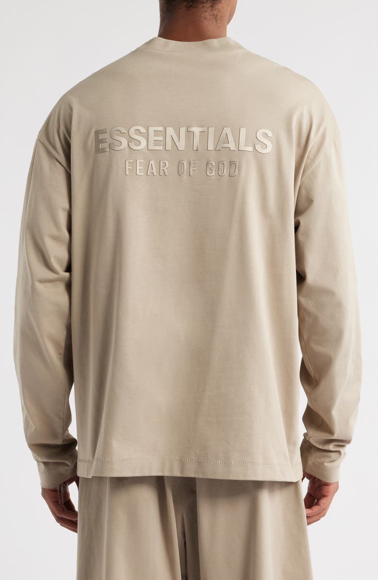 Fear of God Essentials Classic Fit Long Sleeve Logo Graphic T-Shirt, Alternate, color, Timber
