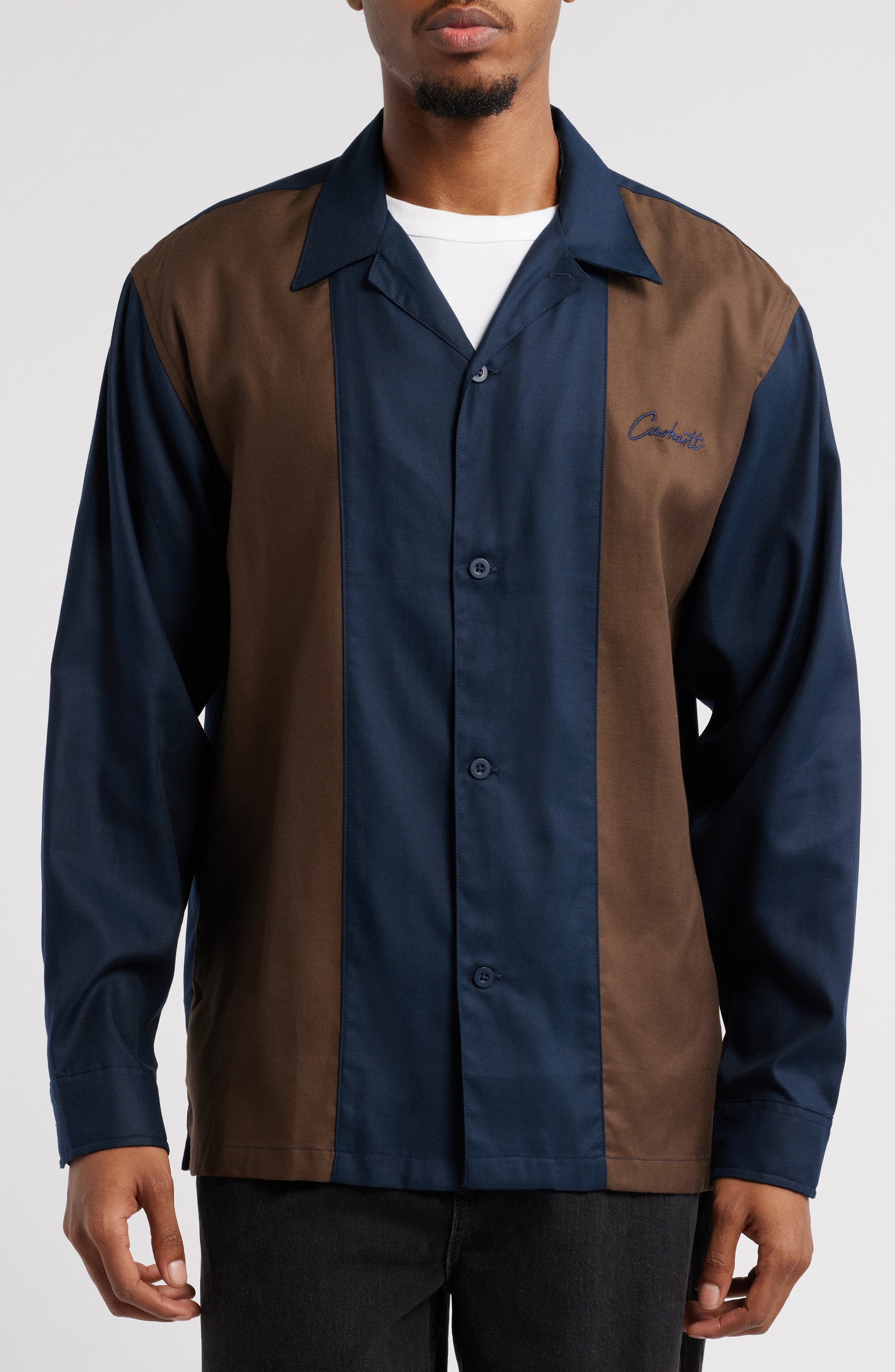 Delaney Colorblock Button-Up Shirt - image 2
