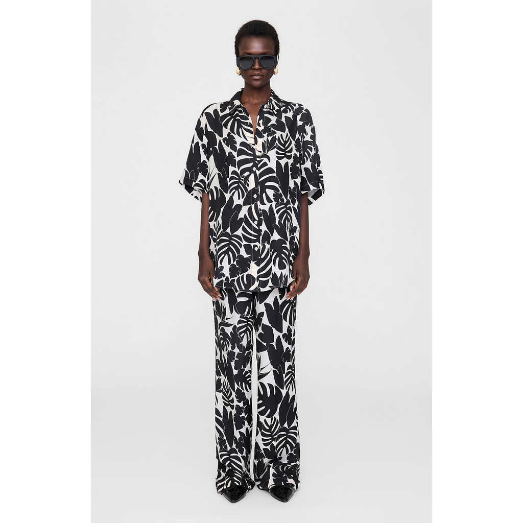 Anine Bing Black Bird Of Paradise Elain Pant In Black