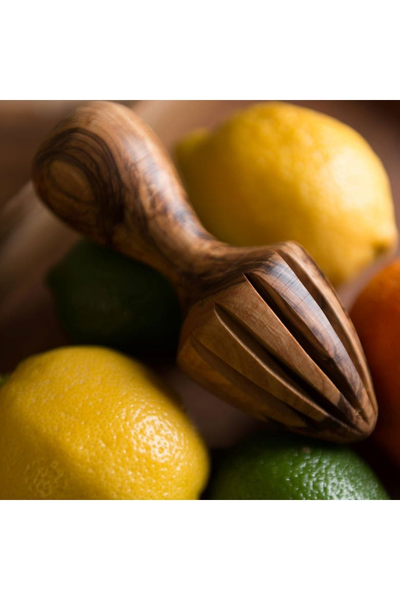 Olive Wood Citrus Press, Alternate, color, Olive