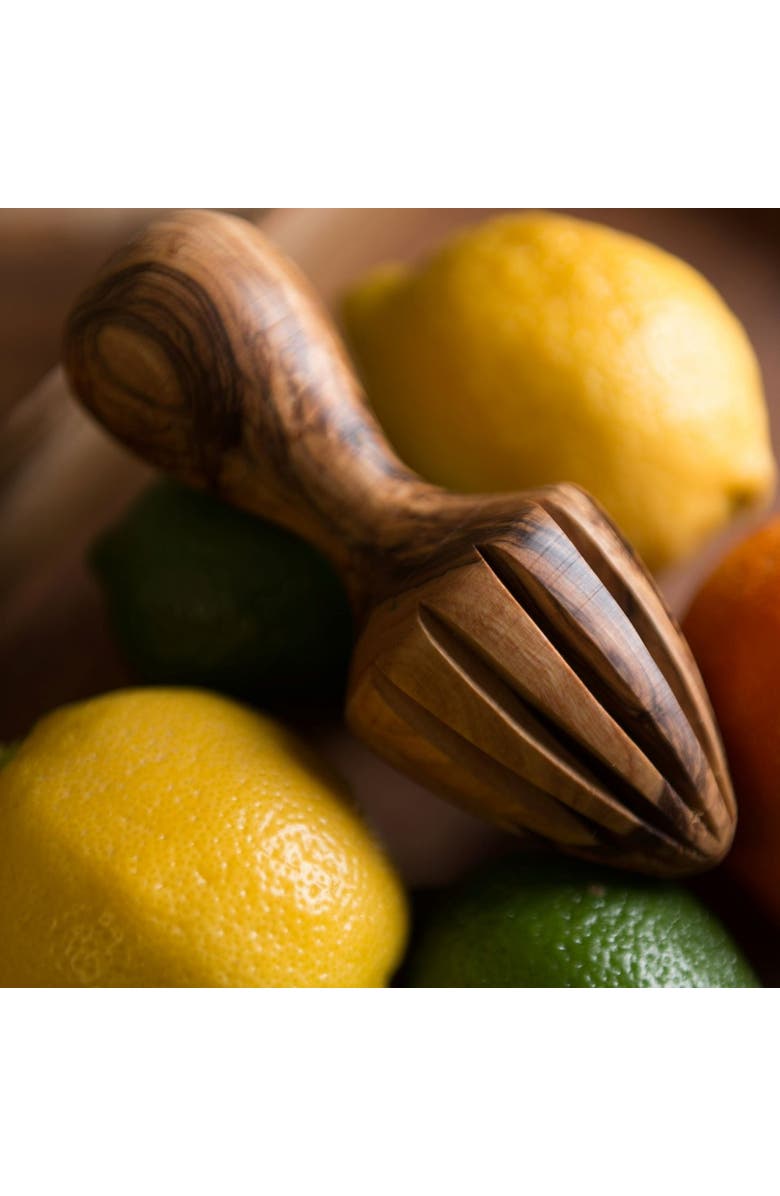 Be Home Olive Wood Citrus Press, Alternate, color, Olive