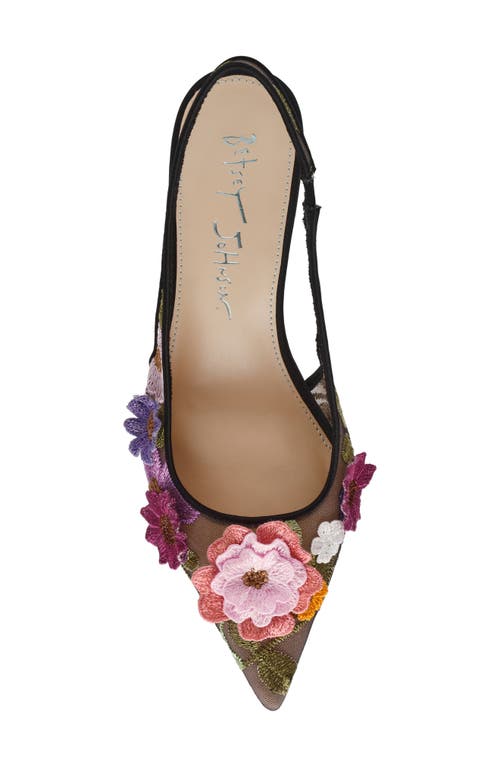 Betsey Johnson Dian Slingback Pump In Black Floral