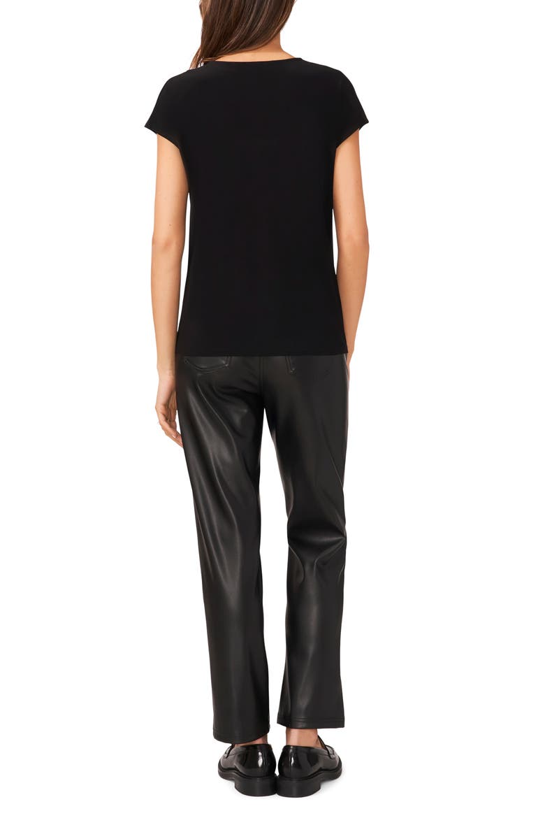 V-Neck Dolman Sleeve T-Shirt, Alternate, color, BLACK