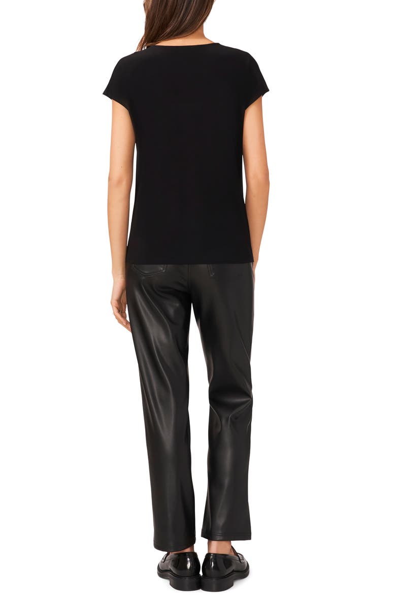 Halogen<sup>®</sup> V-Neck Dolman Sleeve T-Shirt, Alternate, color, Black