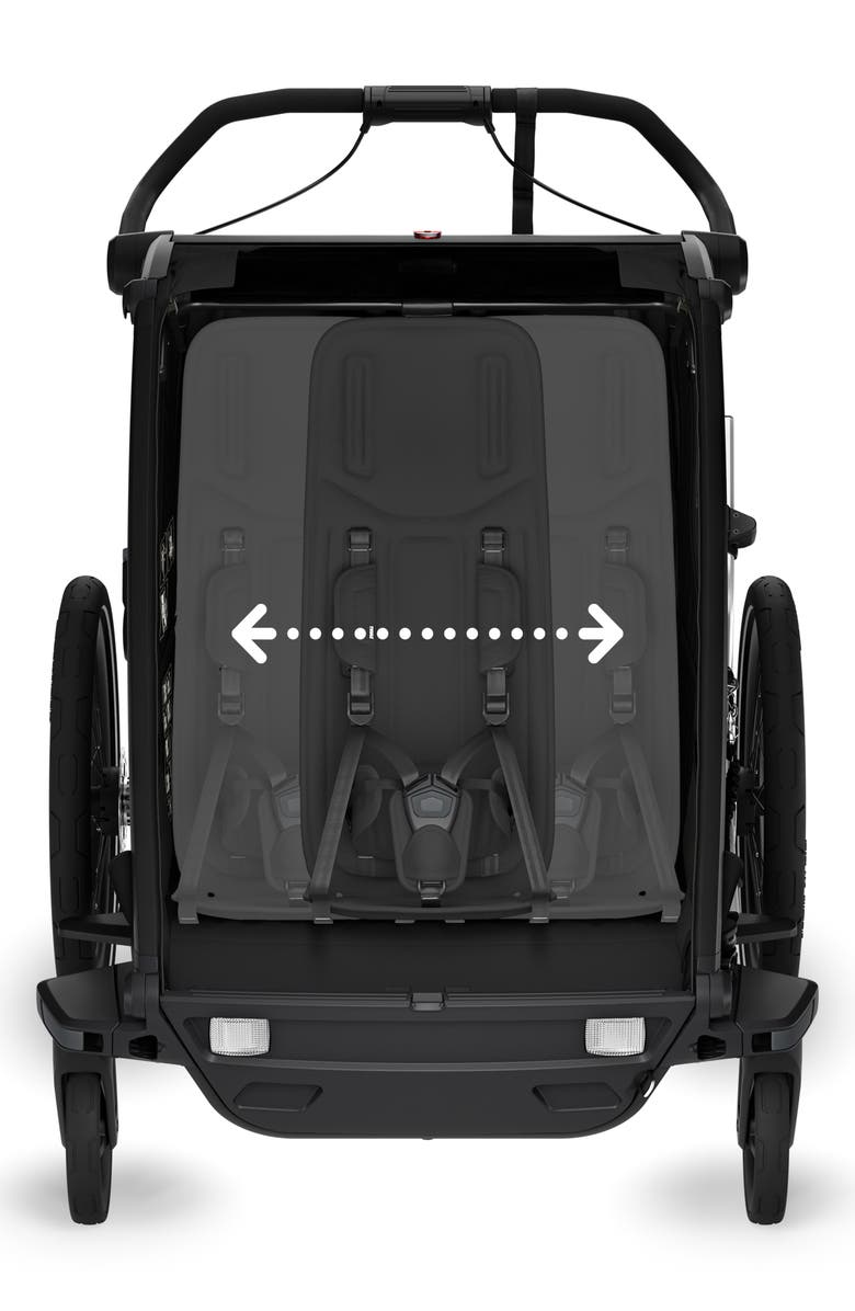 Thule Chariot Sport 2 Multisport Double Cycle Trailer/Stroller, Alternate, color, Black