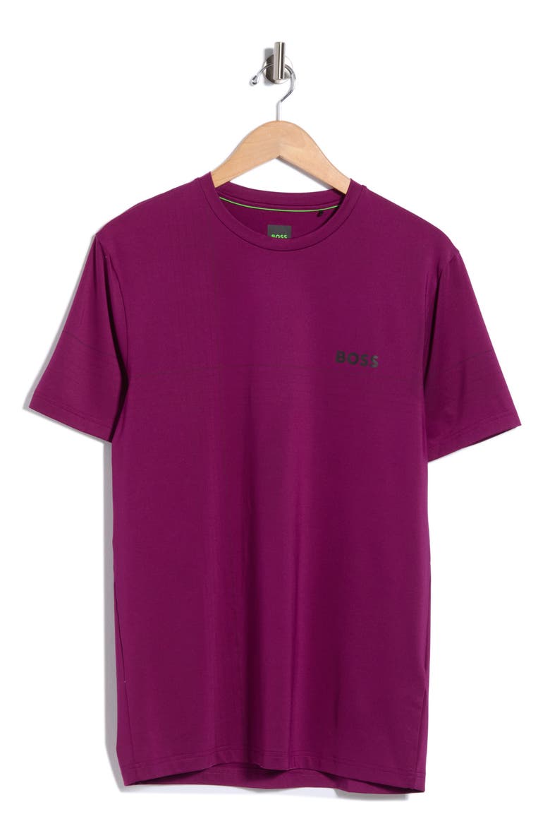Logo Crewneck T-Shirt, Alternate, color, BRIGHT PINK