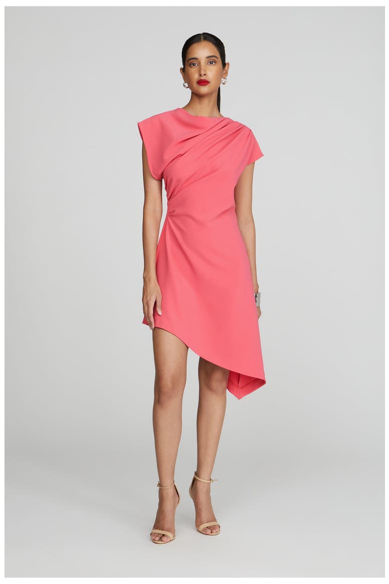 Jolie Dress in Luxe Crepe, Main, color, Guava