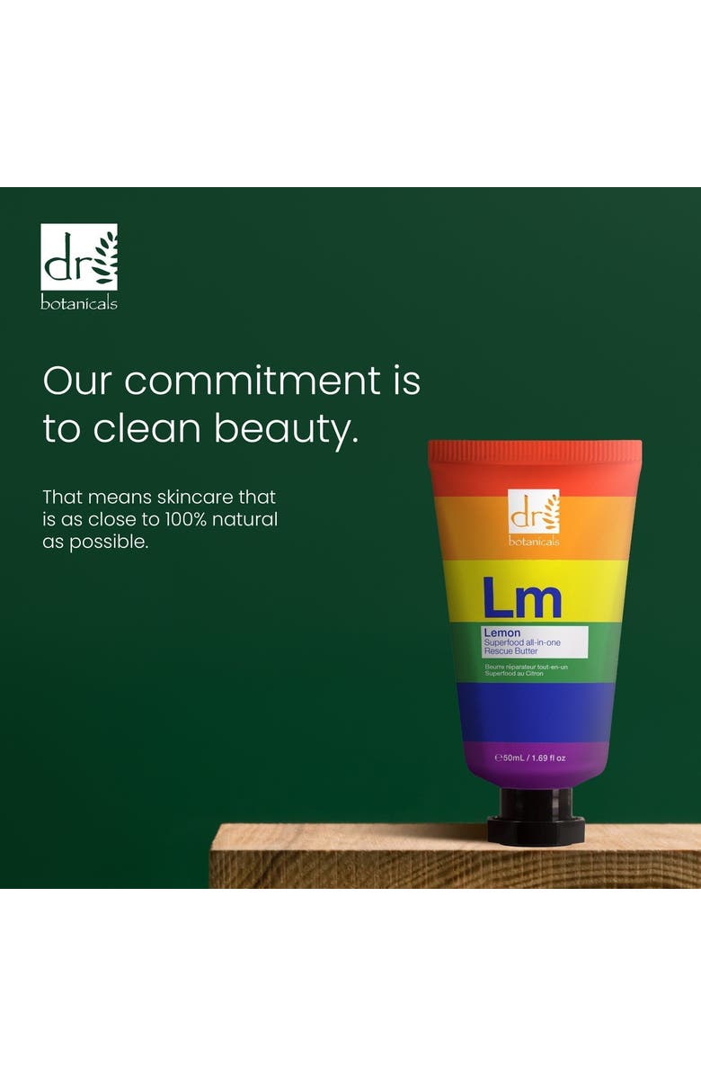 DR BOTANICALS Pride Edition Lemon Superfood All-In-One Rescue Butter 50ml x 2 Duo Pack, Alternate, color, White
