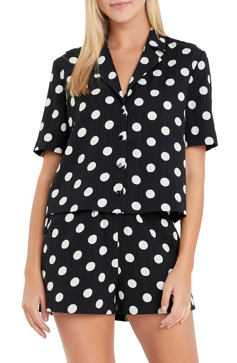 English Factory Textured Dot Camp Shirt, Main, color,