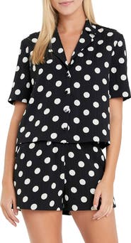 English Factory Textured Dot Camp Shirt
