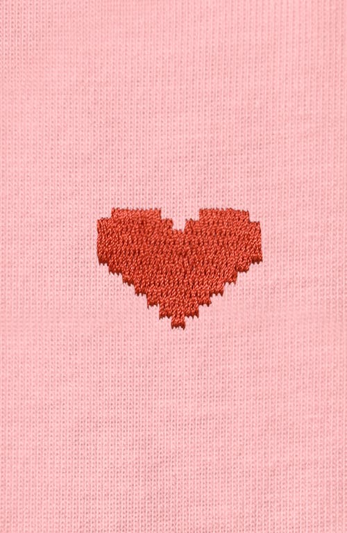 Dalix Womens Pixel Heart Jersey Relaxed Tee