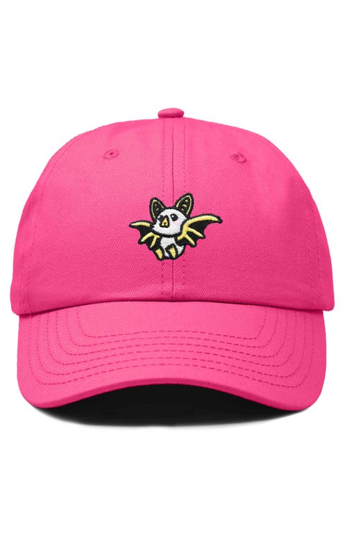 Dalix Honduran Bat Embroidered Dad Hat In Hot Pink