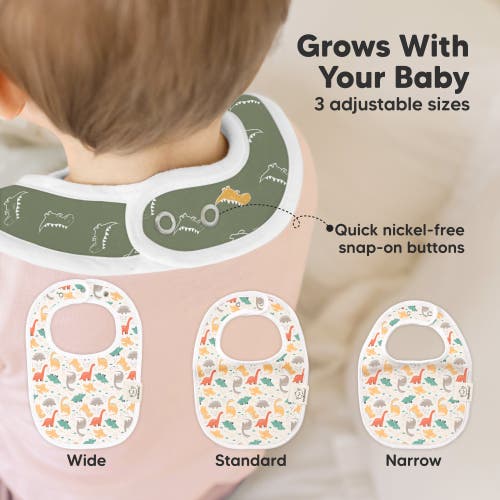 Keababies 8-pack Baby Drool Bibs In Mesozoic