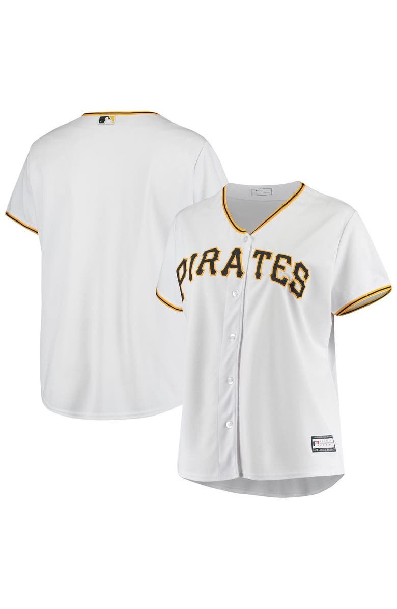 PROFILE Women's White Pittsburgh Pirates Plus Size Home Replica Team Jersey, Main, color,