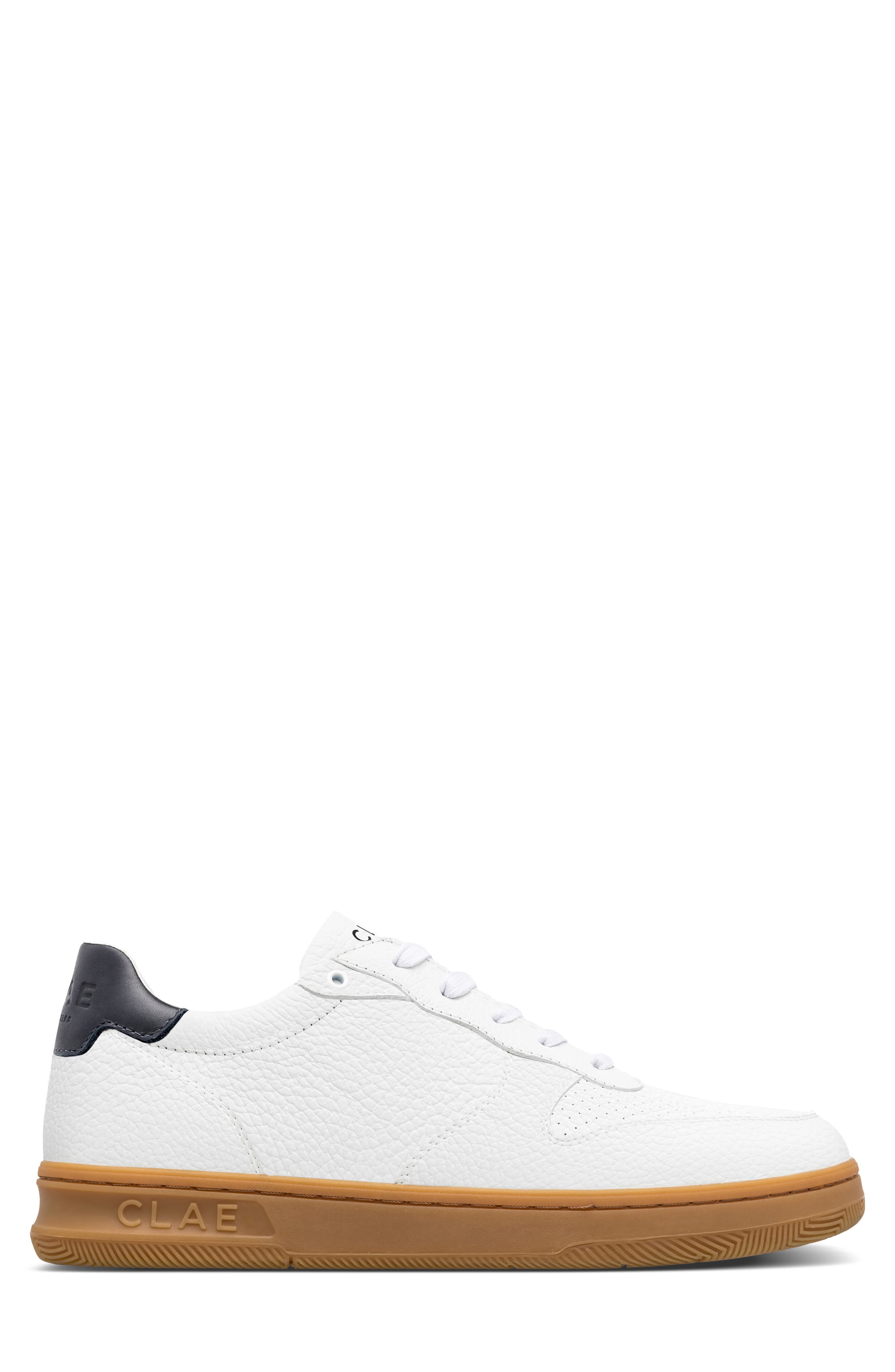 CLAE Malone Sneaker, Alternate, color, White Navy Light Gum